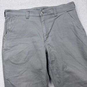 Duluth Flex Fire Hose Relaxed Fit Pants Mens 38x29 (Actual) Gray Stretch Utility